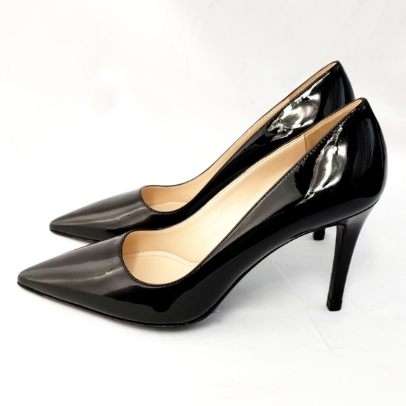 black patent stilettos